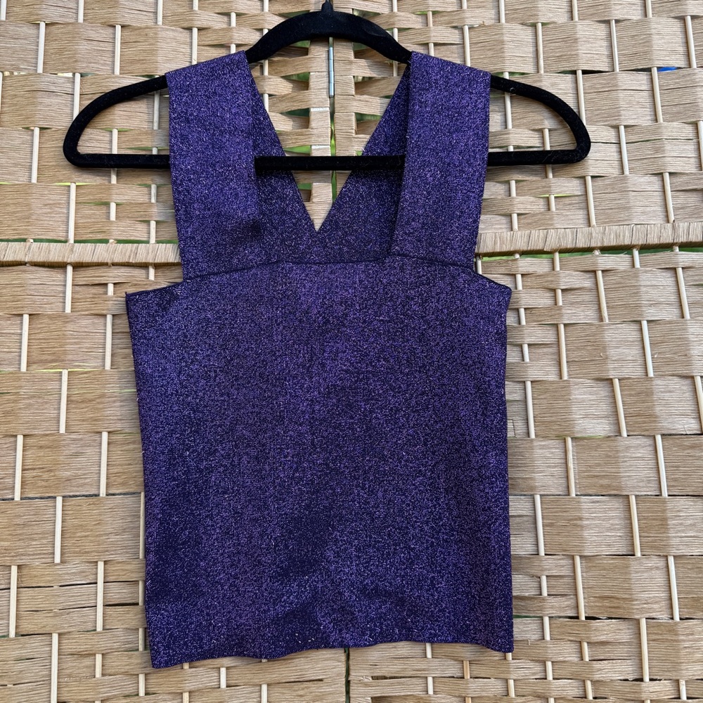 House Of Harlow 1969 Purple Shimer Wide Strap NWT Women’s Size XS